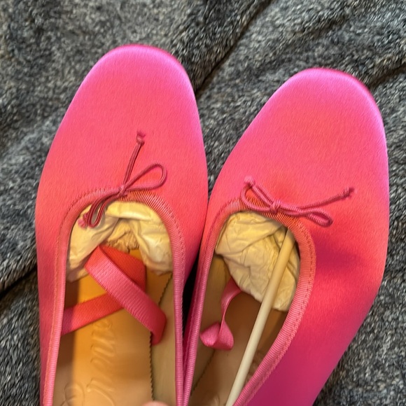 Jcrew hot pink satin ballet flats 11 bnwt - Picture 4 of 4